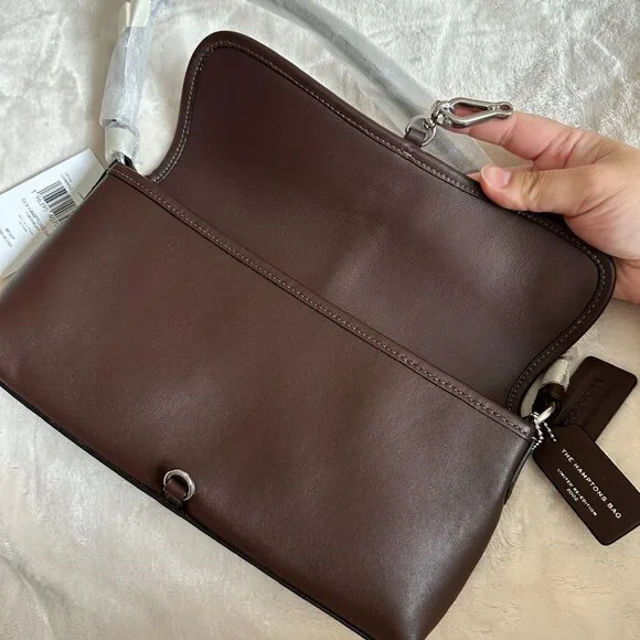 NWT! RARE! Coach CP132 Hamptons Bag In Maple/Silver Women's Shoulder Bag - Picture 6 of 9